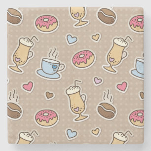 Kaffeemuster Steinuntersetzer