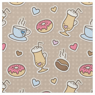 Kaffeemuster Stoff