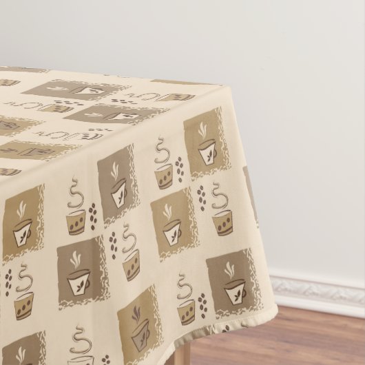 Kaffeemuster-Tischdecke Tischdecke (Beispiel)