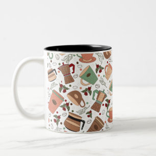 Kaffeemuster Zweifarbige Tasse