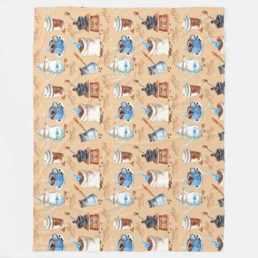 Kaffeepapier Fleecedecke (Vorderseite)