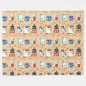 Kaffeepapier Fleecedecke (Vorderseite (Horizontal))