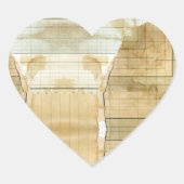 Kaffeepapier Herz-Aufkleber (Vorderseite)