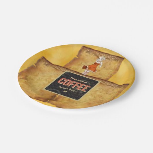 Kaffeepapier Pappteller (Schrägansicht)