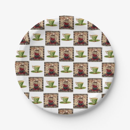 Kaffeepapier Pappteller (Vorderseite)