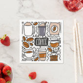 Kaffeepapier Servietten, Café Latte Espresso Party Serviette (Beispiel)