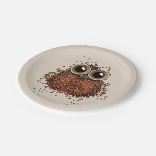 Kaffeepapier-Teller Pappteller (Schrägansicht)