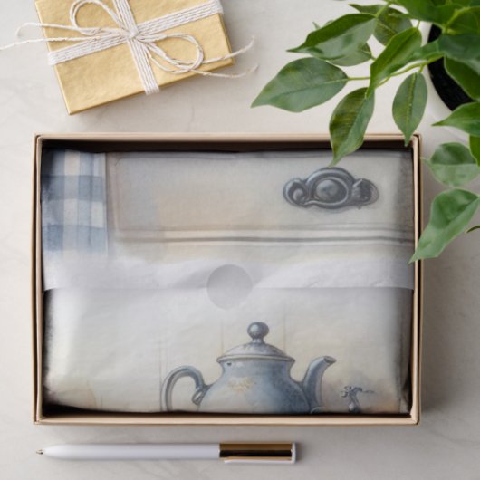 Kaffeepapier und Wildblumen Seidenpapier (Geschenk)