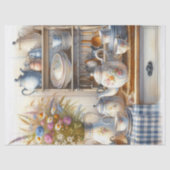 Kaffeepapier und Wildblumen Seidenpapier (Vorderseite)