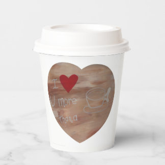 Kaffeepapierbecher mit Herz und lustigem Zitat Pappbecher