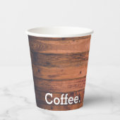 Kaffeepapierkassen aus Holz Pappbecher (Vorderseite)