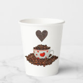 Kaffeepapierkisten Pappbecher (Rückseite)