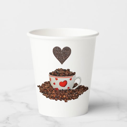 Kaffeepapierkisten Pappbecher (Vorderseite)