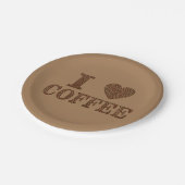 Kaffeepapierplatte Pappteller (Schrägansicht)