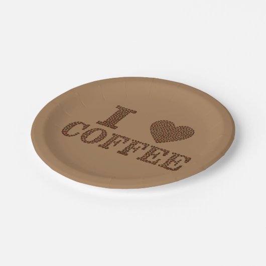 Kaffeepapierplatte Pappteller (Schrägansicht)