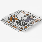 Kaffeepapierplatten, Café Latte Espresso Party Pappteller (Gewinkelt)