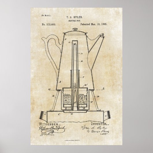 Kaffeepapierposter 1885 poster (Vorne)