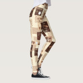Kaffeepattern Leggings (Rechts)
