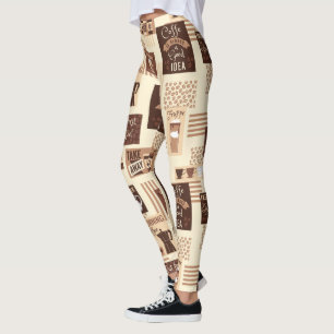 Kaffeepattern Leggings