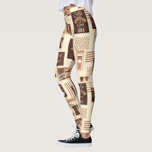 Kaffeepattern Leggings (Links)