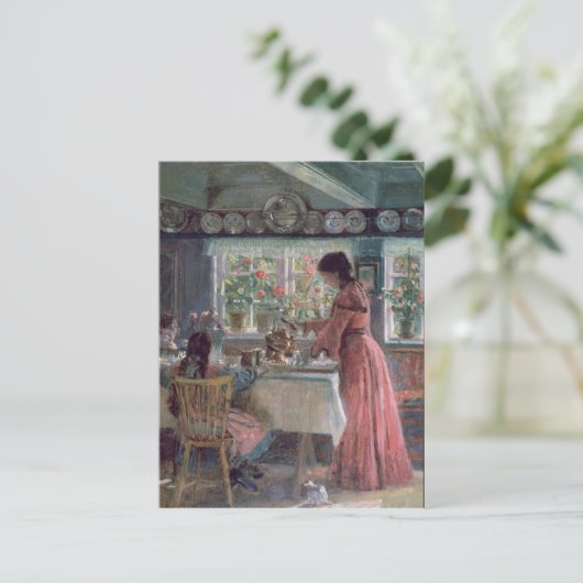 Kaffeepause 1906 postkarte (Stehend Vorderseite)