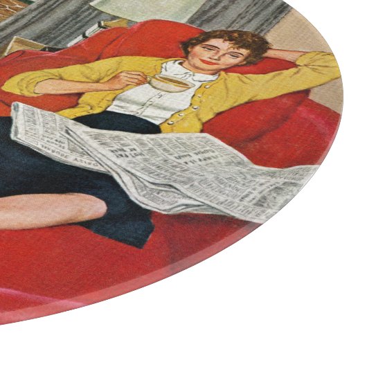 Kaffeepause am Morgen Schneidebrett (Ecke)