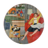 Kaffeepause am Morgen Schneidebrett (Vorderseite)