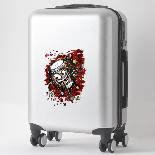 Kaffeepause Aufkleber (Koffer)