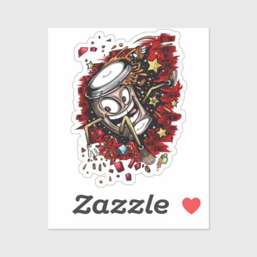 Kaffeepause Aufkleber (Blatt)