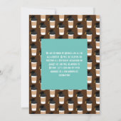 Kaffeepause Brunch Graduation Party Aquamarin Einladung (Rückseite)