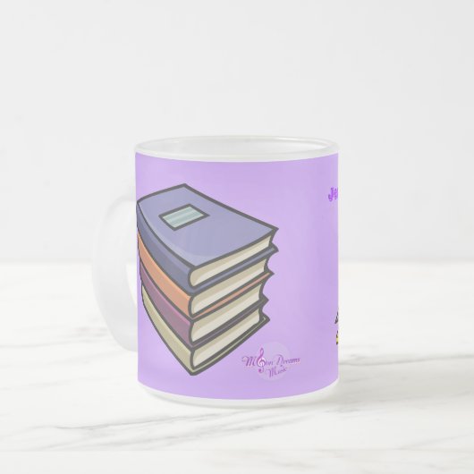 Kaffeepause & Bücher Mattierte Kaffee Tasse (Vorderseite Links)