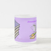 Kaffeepause & Bücher Mattierte Kaffee Tasse (Mittel)