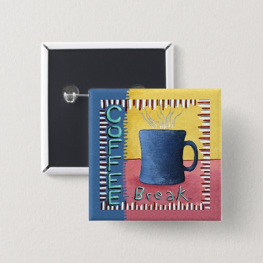 Kaffeepause Button (Vorne & Hinten)