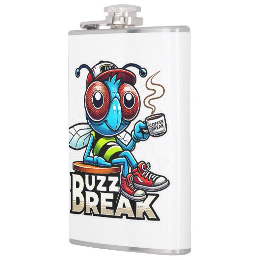 Kaffeepause Buzz Flachmann (Links)