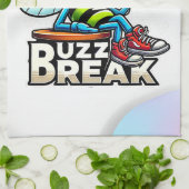 Kaffeepause Buzz Geschirrtuch (Gefaltet)