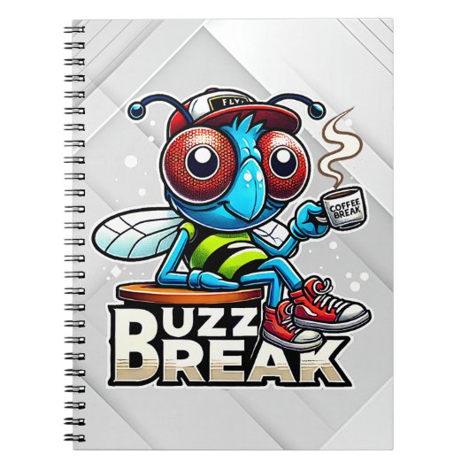 Kaffeepause Buzz Notizblock (Vorderseite)