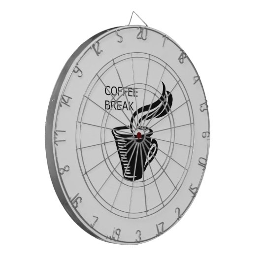 Kaffeepause Dartscheibe (Vorderseite Links)