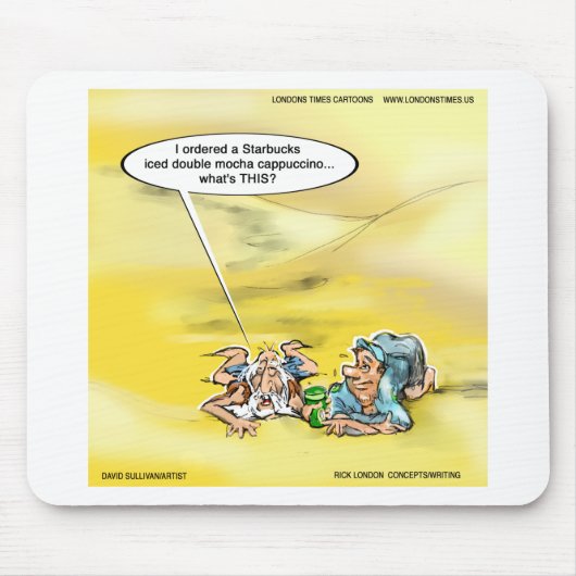 Kaffeepause der Londoner Times-Cartoon Mousepad (Vorne)