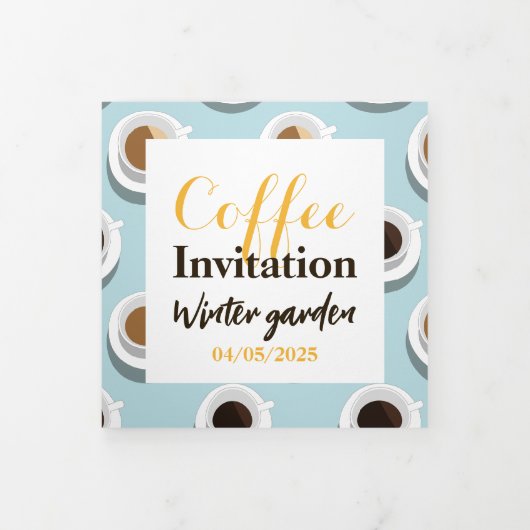 Kaffeepause Dreifach-gefaltete Programmkarte (Cover)