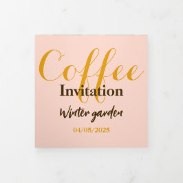 Kaffeepause Dreifach-gefaltete Programmkarte