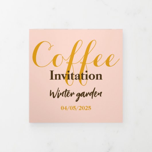 Kaffeepause Dreifach-gefaltete Programmkarte (Cover)