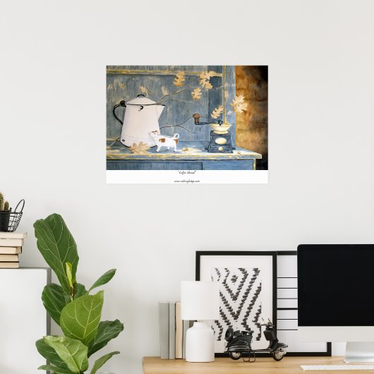 "Kaffeepause" drucken Poster (Heimbüro)