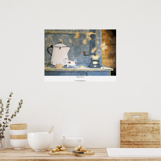 "Kaffeepause" drucken Poster (Küche)
