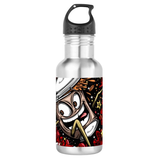 Kaffeepause Edelstahlflasche (Vorderseite)