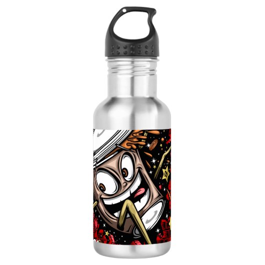 Kaffeepause Edelstahlflasche (Vorderseite)