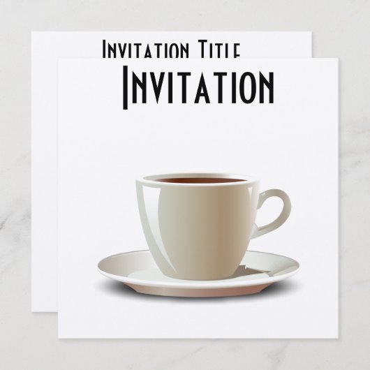 Kaffeepause! Einladung (Vorne/Hinten)