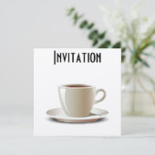 Kaffeepause! Einladung (Stehend Vorderseite)