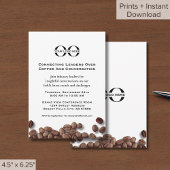 Kaffeepause Einladung mit Logo