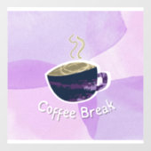 Kaffeepause Fensteraufkleber (Blatt)