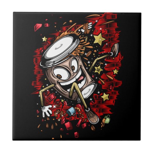 Kaffeepause Fliese (Vorderseite)